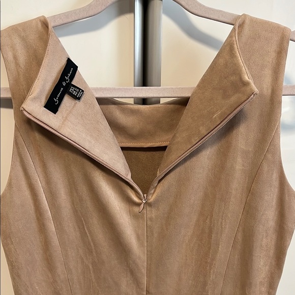 JASMINE & JULIANA NWOT Faux Suede Soft Pink Sleeveless Midi Dress, Size 8 - Picture 8 of 12